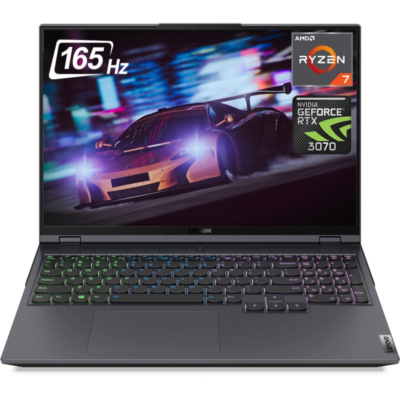Lenovo Legion 5 Pro Gaming Laptop, 16-inch WQxGA 165Hz Display, AMD Ryzen 7 5800H Processor, GeForce RTX 3070, 32GB RAM, 1TB ..